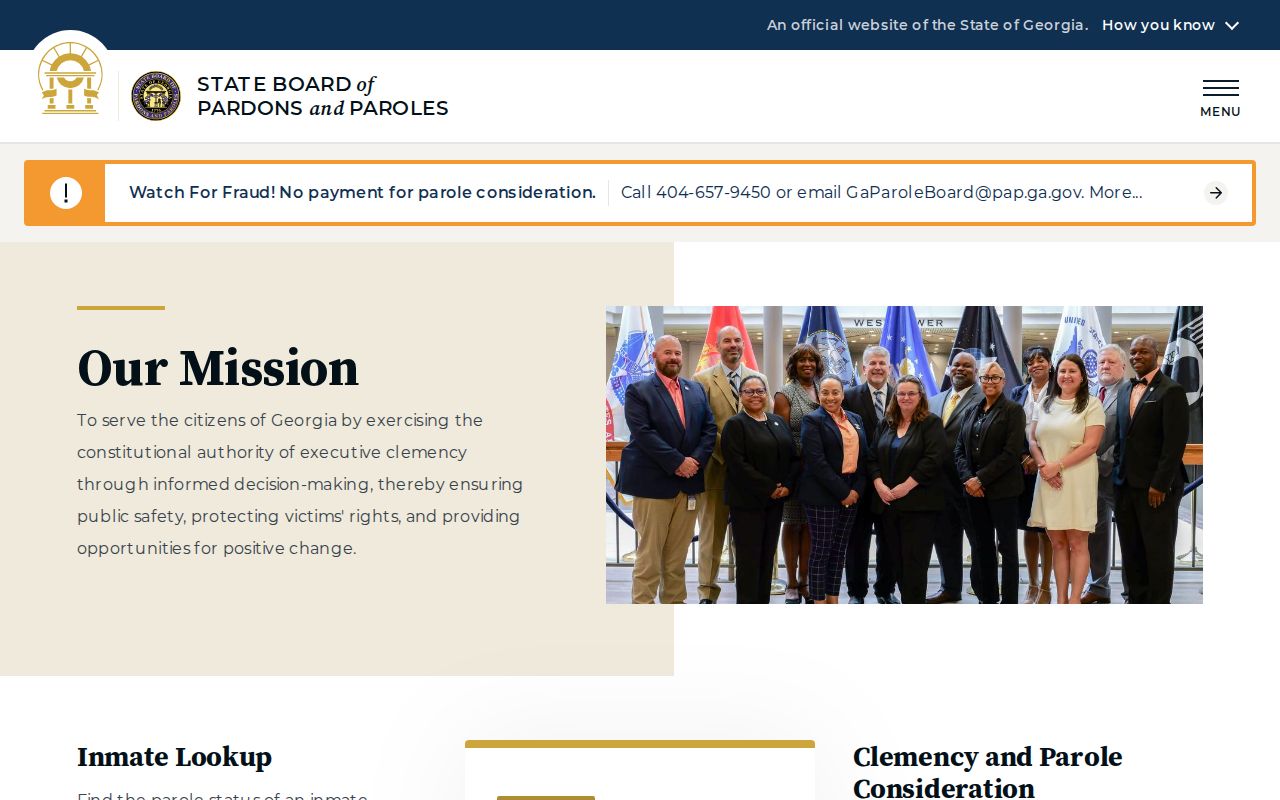 Georgia Parole Board tools for Pickens County state release status